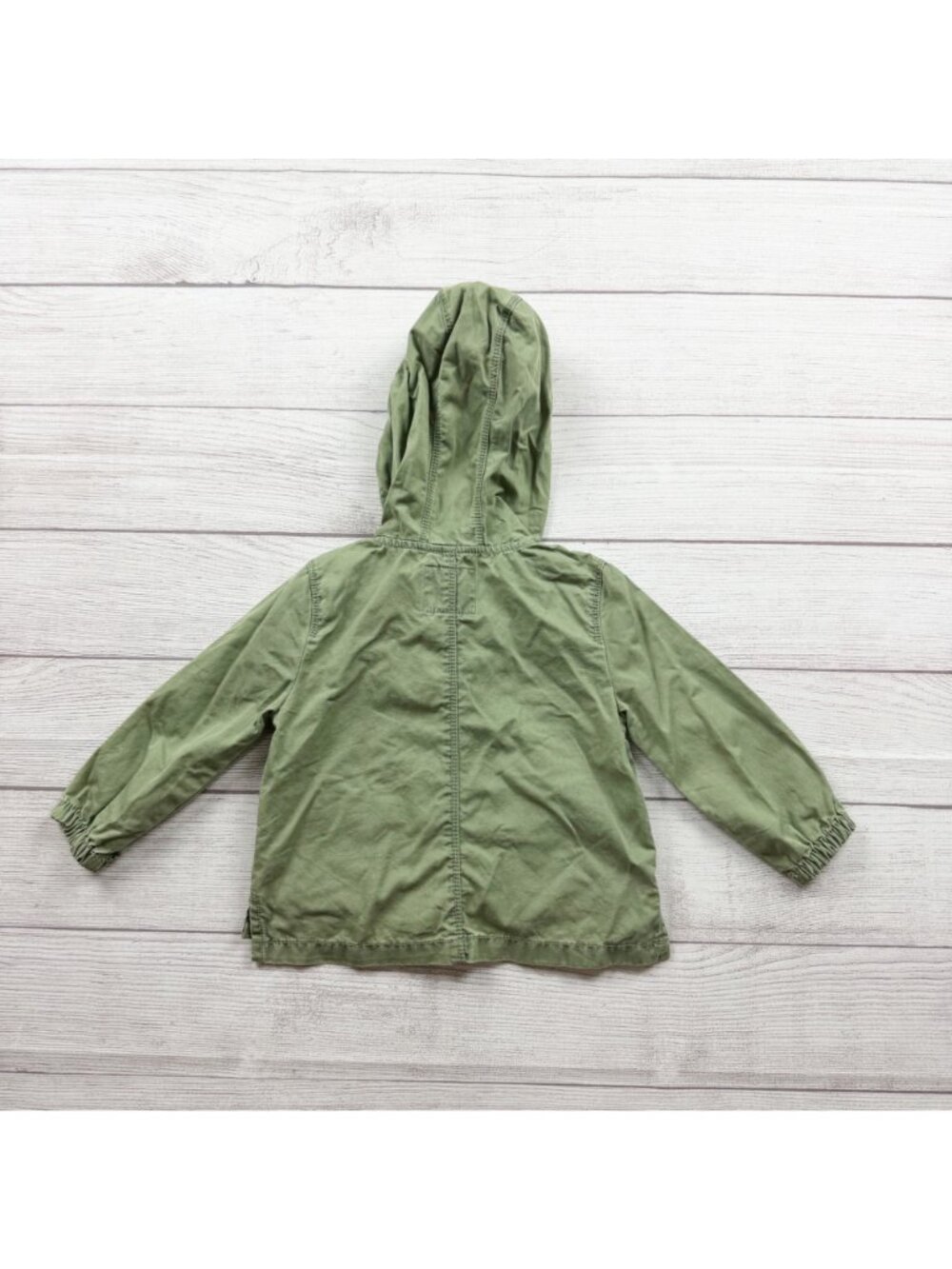OshKosh Bgosh Green Hooded Jacket Pockets Toddler 18-24 Months - Picture 5 of 5